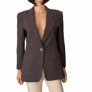 Vintage Jones New York all wool houndstooth blazer